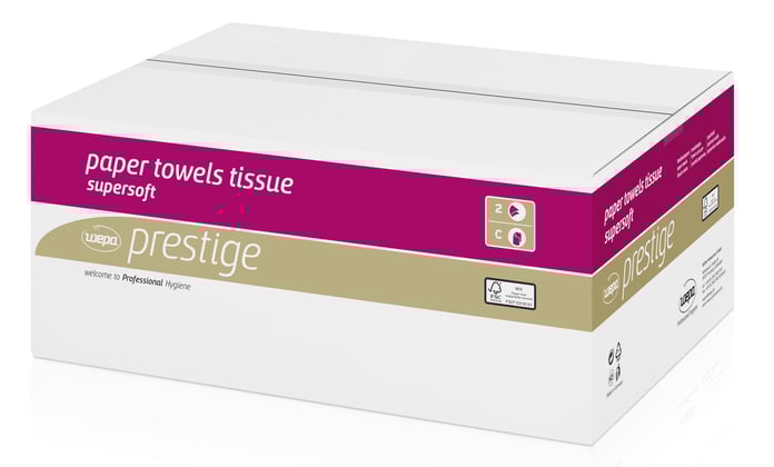Wepa Prestige papieren handdoekjes C-vouw 23x33cm 2880st