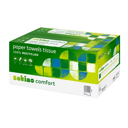 Satino comfort papieren handdoekjes v-vouw 2-lgs 20x160st