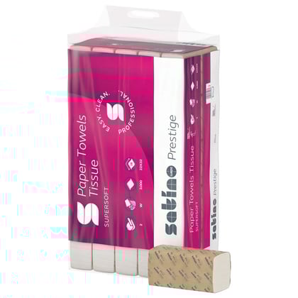 Satino Prestige papieren handdoekjes W-vouw 2-lgs 22x32cm 25x120st