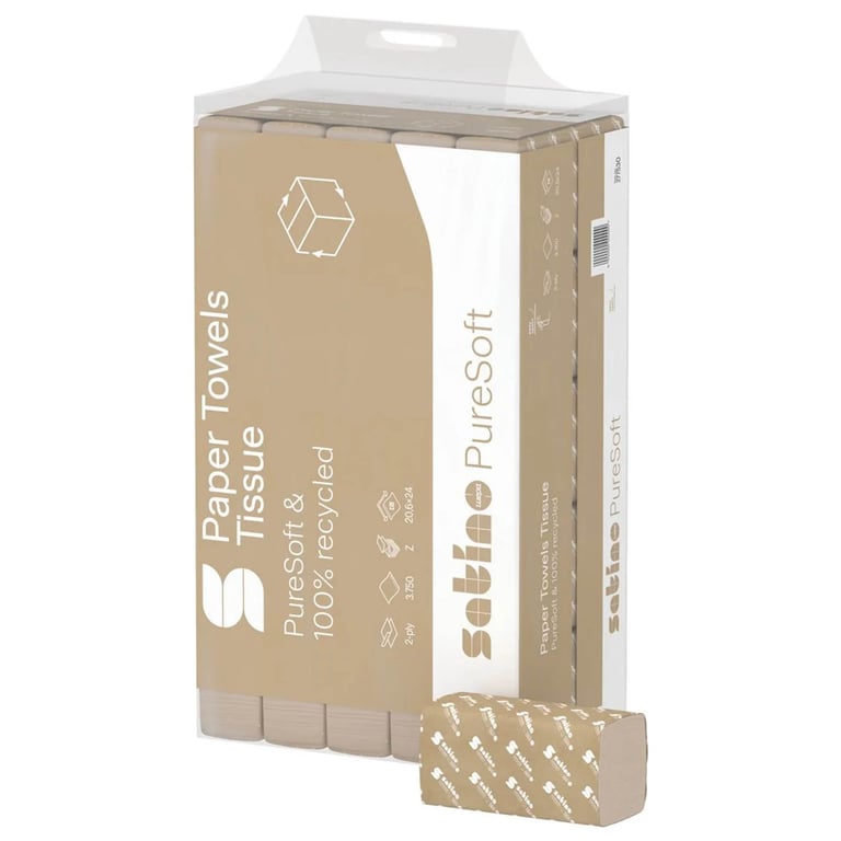 Satino PureSoft handdoekpapier Z-vouw 20x150 vel soft beige