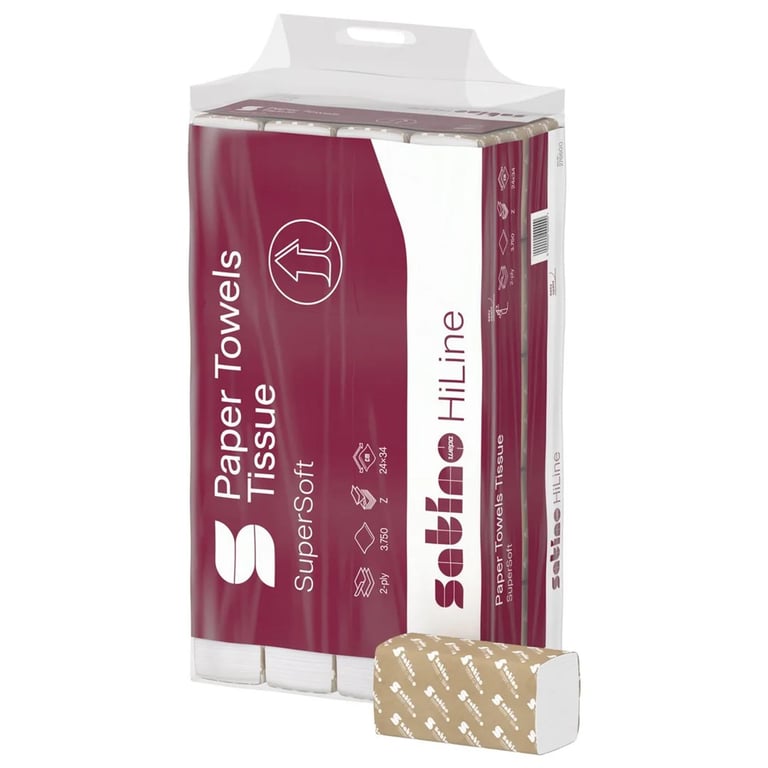 Satino HiLIne handdoekpapier W-vouw 2-lgs wit 25x120st