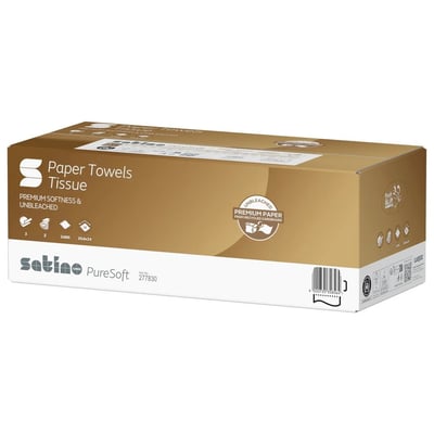 Satino PureSoft handdoekpapier Z-vouw 15x 200 vel soft beige