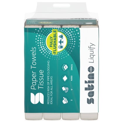 Satino Liquify Handdoekpapier V-vouw 2-lgs wit 24x21cm 12x336vel
