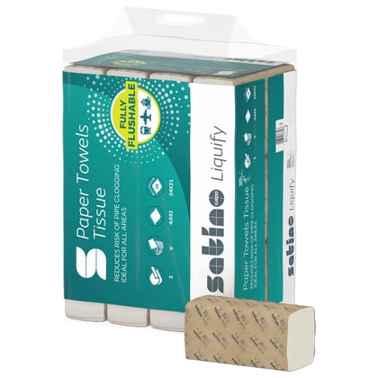 Satino Liquify Handdoekpapier V-vouw 2-lgs wit 24x21cm 12x336vel