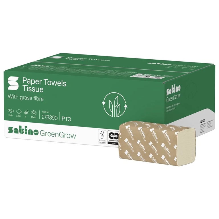 Satino GreenGrow handdoekpapier 2lgs 25x23cm