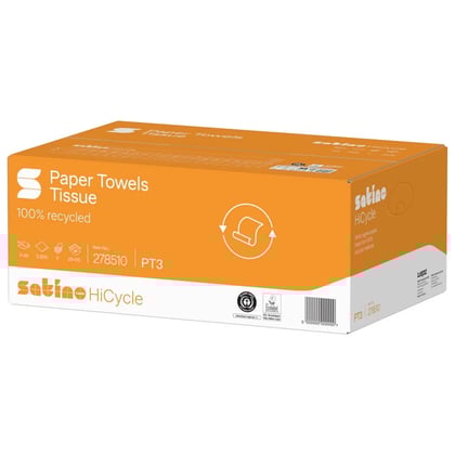 Satino HiCycle papieren handdoekjes V-vouw 25x23cm 3200st