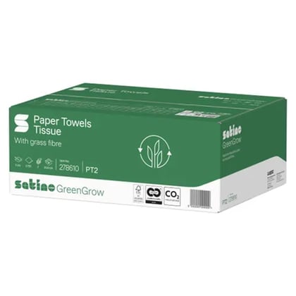Satino Green Grow handdoek z-vouw 2-lgs 20,6 x 24cm 150 vel 25 pakjes