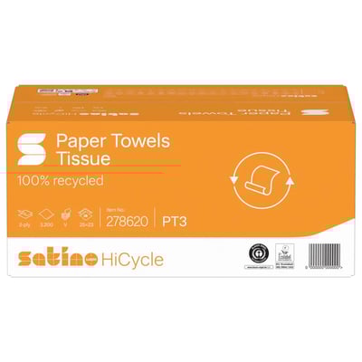 Satino HiCycle handdoekpapier v-vouw groen 2-lgs 25x23cm 20x160st