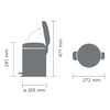 Brabantia pedalette 5ltr met kunststof binnenemmer