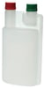Doseerflacon 1ltr met groene en rode dop voor 25ml 