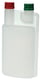 Doseerflacon 1ltr met groene en rode dop voor 25ml 