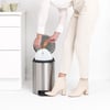Brabantia NewIcon pedaalemmer matt steel 12ltr kunststof emmer 