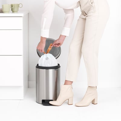 Brabantia NewIcon pedaalemmer matt steel 12ltr kunststof emmer