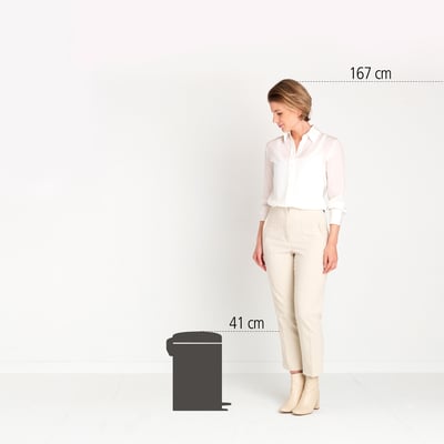 Brabantia NewIcon pedaalemmer matt steel 12ltr kunststof emmer