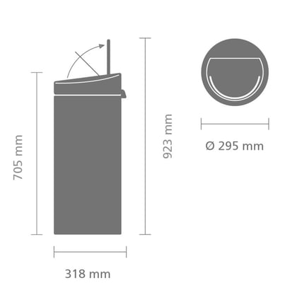 Brabantia Touch Bin 30ltr matt steel