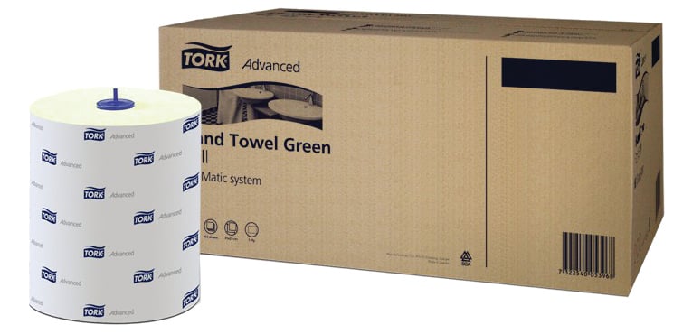 Tork Advanced Hand Towel Roll Green 2-lgs 150mtrx21cm 6 rollen