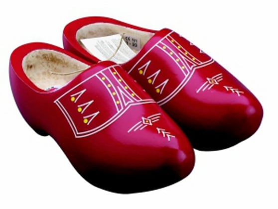 Klomp peppel rood maat 34-35 