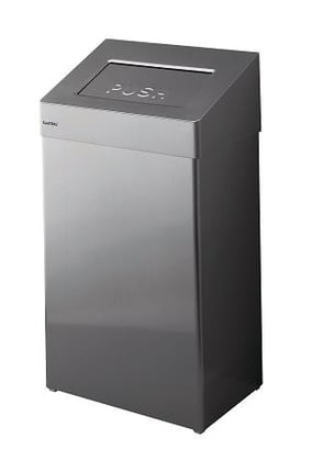 Santral afvalbak 50ltr RVS met deksel