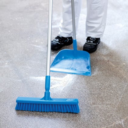 Vikan aluminium steel 130cm hygiënisch blauw