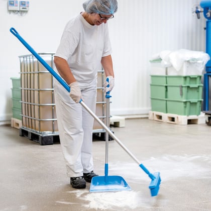 Vikan aluminium steel 130cm hygiënisch blauw