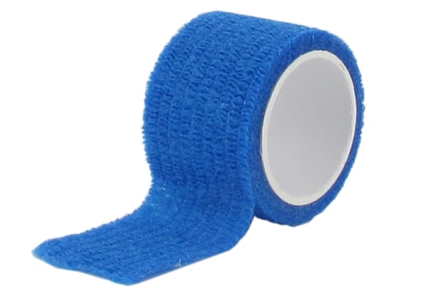 CaluDetect zelf ondersteunende bandage  niet detecteerbaar blauw 50mm x 4,5mtr