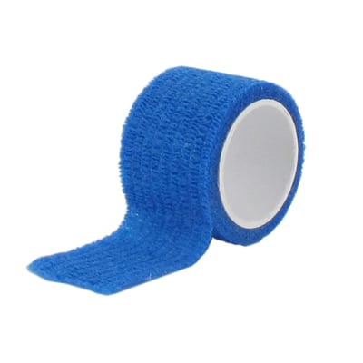 CaluDetect zelf ondersteunende bandage  niet detecteerbaar blauw 50mm x 4,5mtr