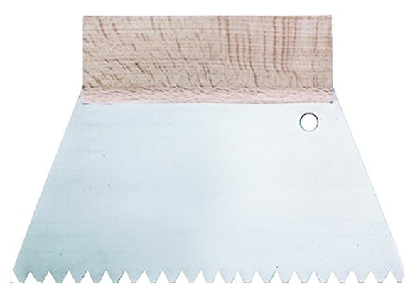 Lijmspatel tanding C1 180mm stalen blad met houten greep