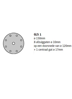 Klingspor PS 73 BWK schuurschijf met klittenband GLS 1 diameter 150 korrel 600
