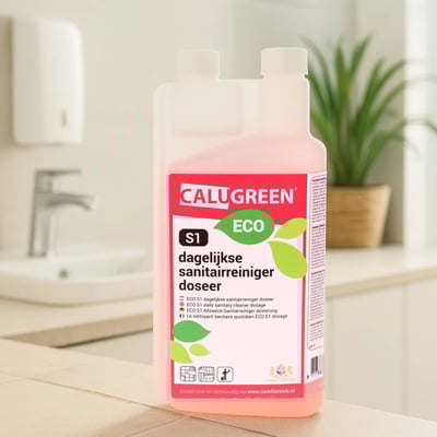 CaluGreen ECO S1 dagelijkse sanitairreiniger doseerfles 1ltr