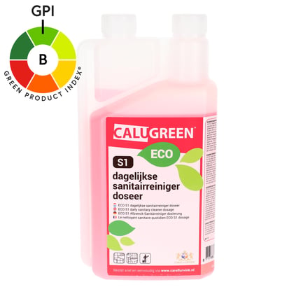 CaluGreen ECO S1 dagelijkse sanitairreiniger doseerfles 1ltr