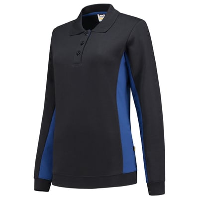 Tricorp Workwear dames polosweater bicolor marine korenblauw maat XS
