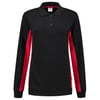 Tricorp Workwear dames polosweater bicolor  zwart/rood maat 5XL