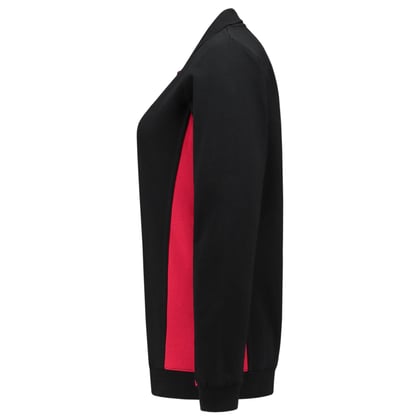 Tricorp Workwear dames polosweater bicolor  zwart/rood maat 5XL