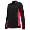 Tricorp Workwear dames polosweater bicolor  zwart/rood maat 5XL