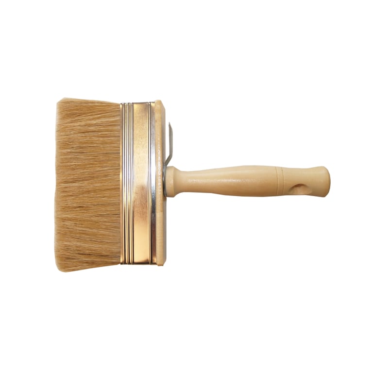 CaluPaint witborstel Super wit haar met houten steel