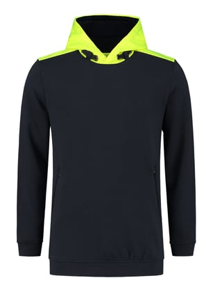 Tricorp sweater High Vis met capuchon inktblauw/geel maat XS