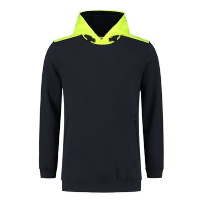 Tricorp Workwear sweater High Vis met capuchon inktblauw/geel maat XS