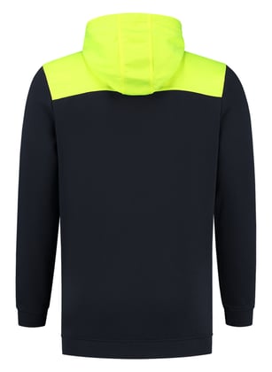 Tricorp sweater High Vis met capuchon inktblauw/geel maat XS