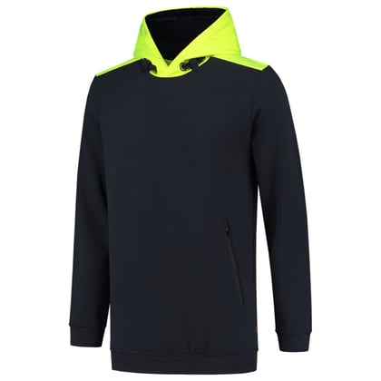 Tricorp sweater High Vis met capuchon inktblauw/geel maat XS