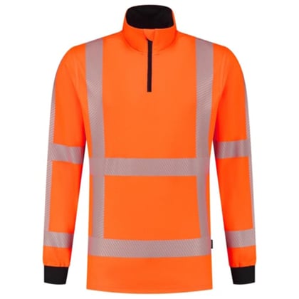 Tricorp zip sweater RWS revisible fluor oranje maat XS