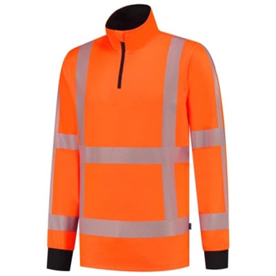 Tricorp Workwear zip sweater RWS revisible  fluor oranje maat XS