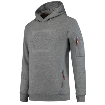 Tricorp premium sweater met logo en capuchon grijs maat XS