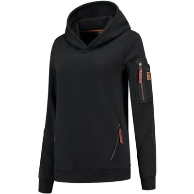 Tricorp Workwear premium dames sweater met  capuchon zwart maat XS