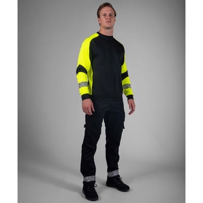 Tricorp Redefined reflective sweater zwart geel maat XS