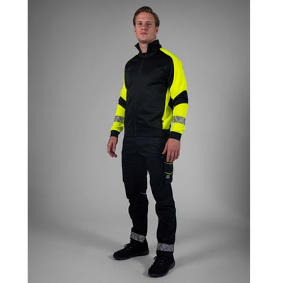 Tricorp Redefined reflective sweatvest zwart geel maat XS