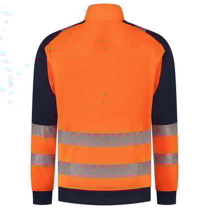 Tricorp Redefined high vis sweater met rits industrieel wasbaar oranje blauw maat XS