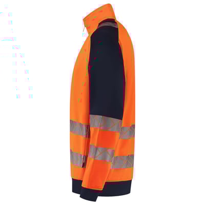 Tricorp Redefined high vis sweater met rits industrieel wasbaar oranje blauw maat XS