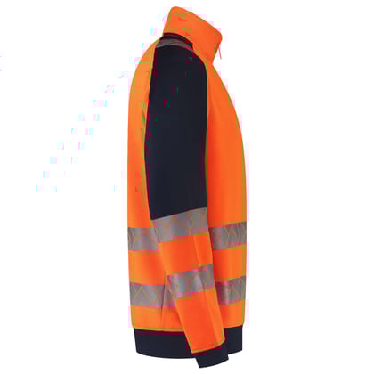 Tricorp Redefined high vis sweater met rits industrieel wasbaar oranje blauw maat XS