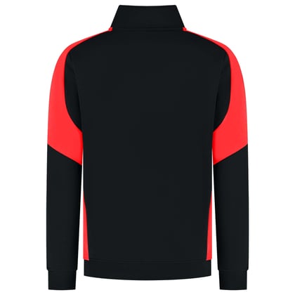 Tricorp Redefined bicolor sweater met rits zwart rood maat XS 