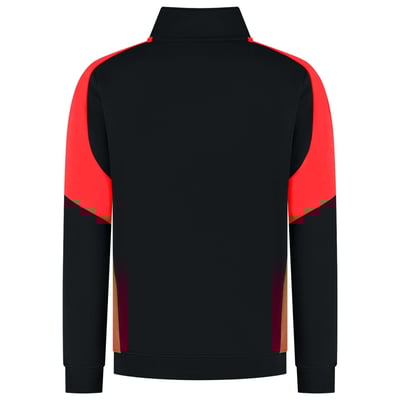 Tricorp Redefined bicolor sweater met rits zwart rood maat XS 